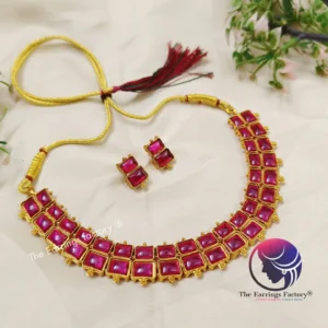 Fancy Golden Neckset With earrings