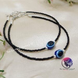 Trending Black Beads  Evil Eye Anklet