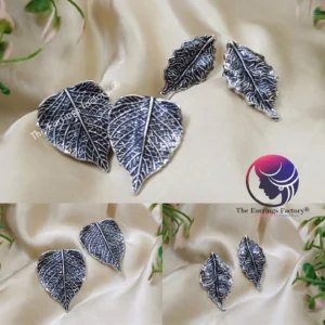 Trending Leaf Silver Studs