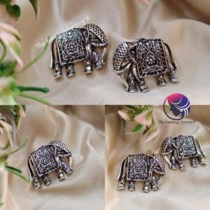 Trending Elephant Silver Stud Earrings