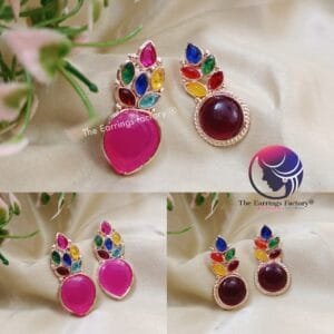 Multi Stone Fancy Earrings