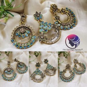 Classic Golden Peacock Earrings