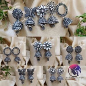 Fancy Silver Jhumka
