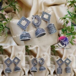 Fancy Silver Jhumka