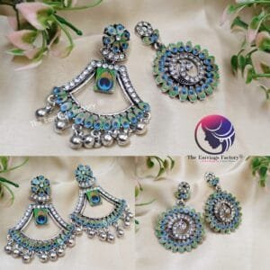 Classic Silver Peacock Earrings