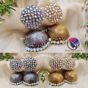 Trending Kundan weightless Silver | Golden Jhumka