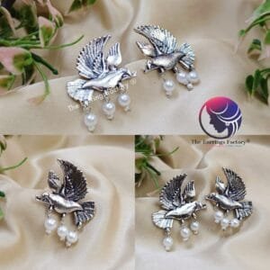 Trending Birds Silver Stud Earrings