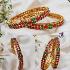 Traditional Golden Stone Bangles