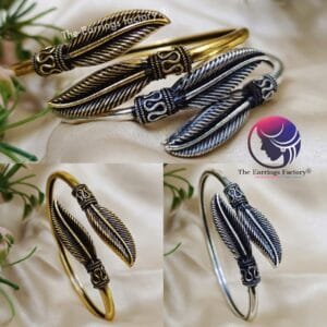 Trending Silver | Golden Leaf Bracelet