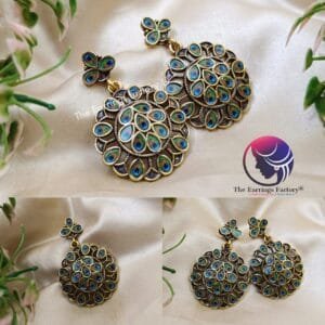 Classic Golden Peacock Earrings