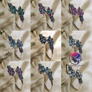 Trending Silver Floral Stone Bracelet