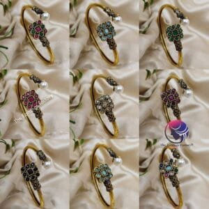 Trending Golden Floral Stone Bracelet