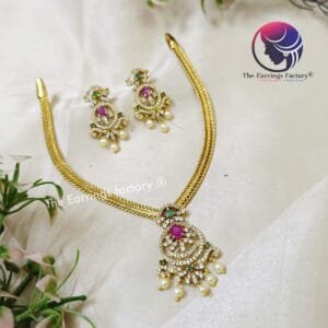 Antique Premium Stone Neckset With Earrings