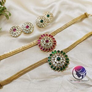 Traditional Antique Choker Set With Earrings