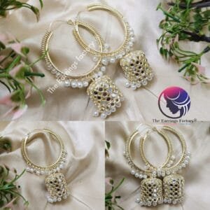 Kundan | wedding | Party wear Hoop Jhumka