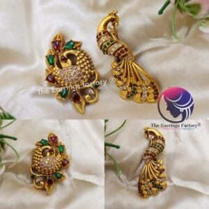 Traditional Antique Peacock Saree pin