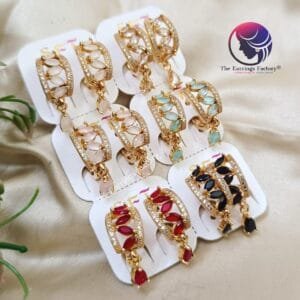 Daily Wear Ring Type Stone Stud Earrings