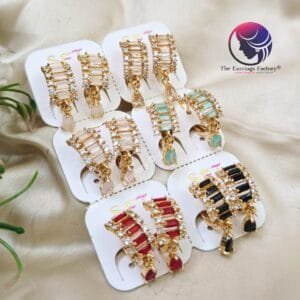 Daily Wear Ring Type Stone Stud Earrings