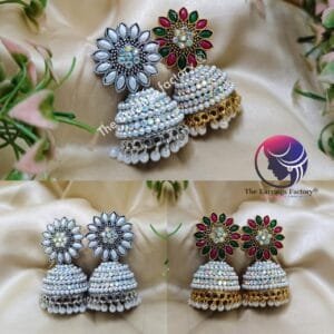 Traditional Golden | Silver Blinking Pearl Jhumka
