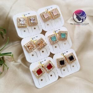 Daily Wear Golden Stone Studs