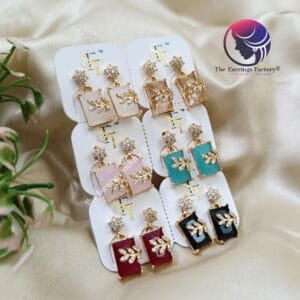 Daily Wear Golden Stone Drop Earrings