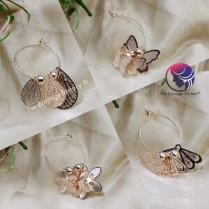 Western weightless Rose Gold Fancy Hoop Earrings