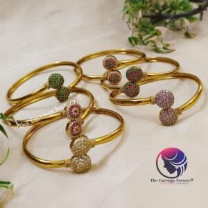 Premium Openable Kada Golden Stone Bracelet