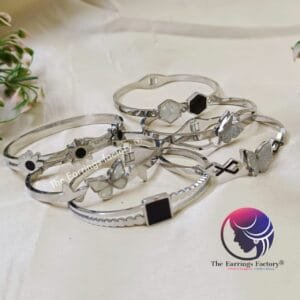 Stainless Steel Openable Kada Silver Bracelet