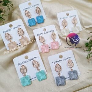 Western Floral Stone  Casual Wear Drop Earrings