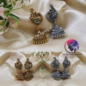 Classic Golden | Silver Peacock Jhumka