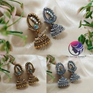 Classic Golden | Silver Peacock Jhumka