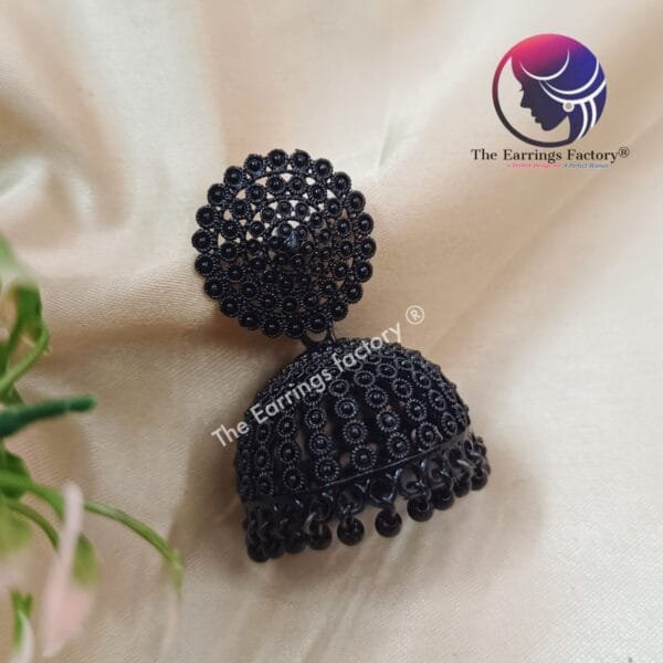 Trending Black Big Jhumka - Image 2