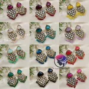 Fancy Golden Party Wear Earrings