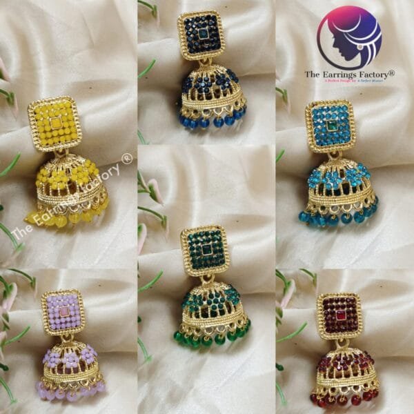 Trending Golden Stone Jhumka - Image 2