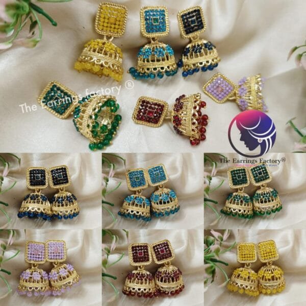 Trending Golden Stone Jhumka