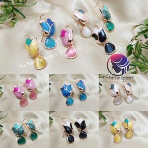 Trending Meenakari Stone Hook Earrings