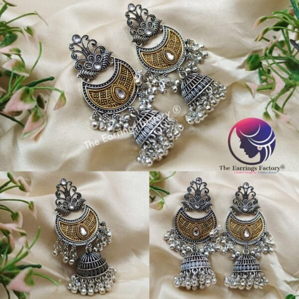 Trending  Oxidized Metal Beads Long Jhumka