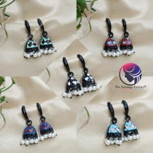Trending Meenakari Black Jhumka