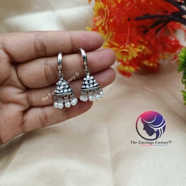 Trending Meenakari SilverJhumka - Image 3