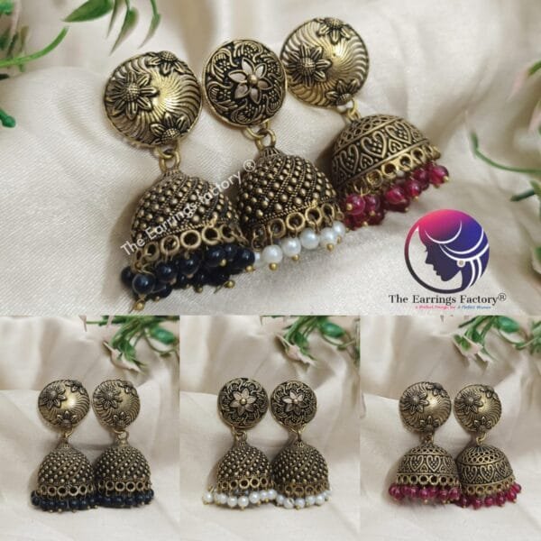 Traditional Antique Golden Jhumka