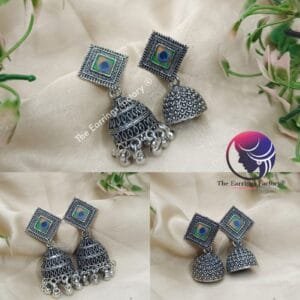 Trending Peacock Silver Jhumka