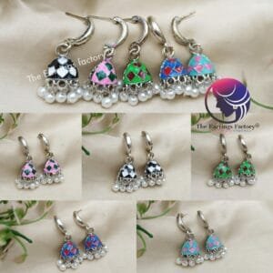 Trending Meenakari SilverJhumka