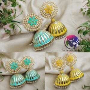Weightless Meenakari Pearl Big Jhumka