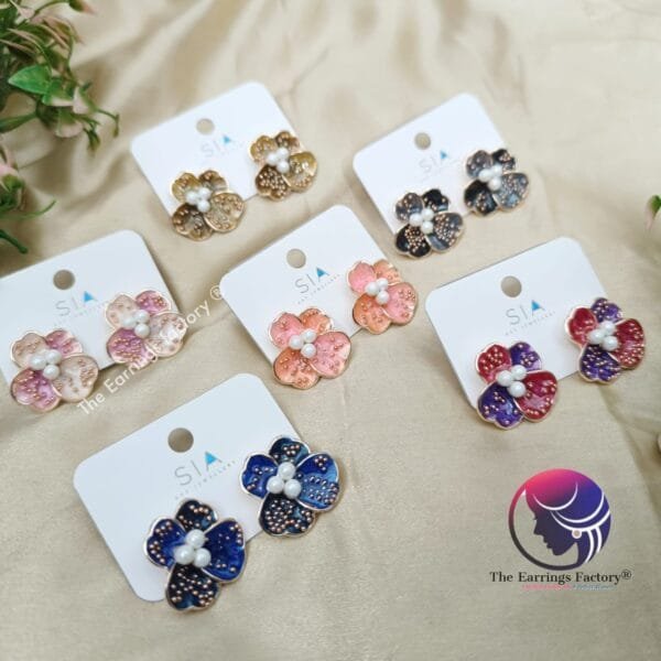 Western Floral Metal Fashion Earrings