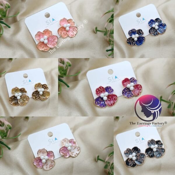 Western Floral Metal Fashion Earrings - Image 2