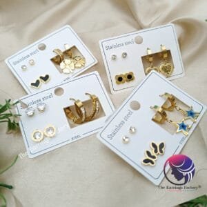 Premium Stainless steel Golden Western earrings