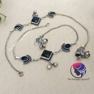 Trending Oxidized Stone Anklet