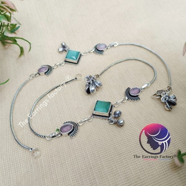 Trending Oxidized Stone Anklet