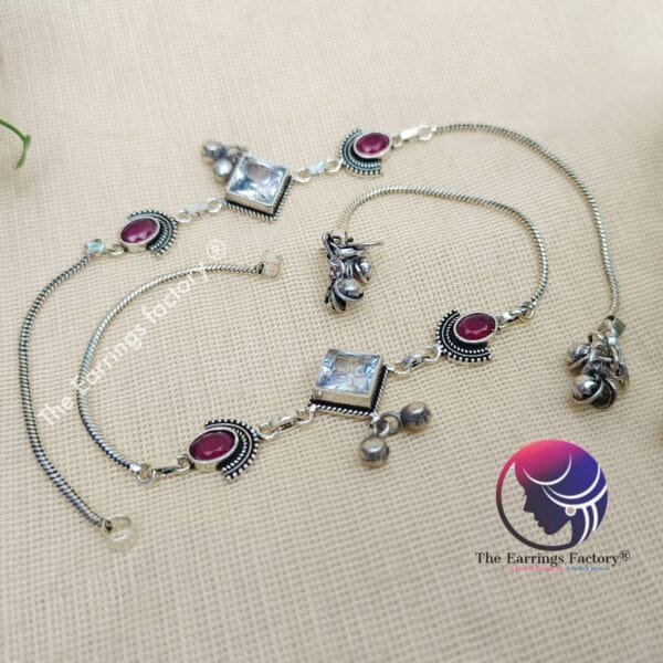 Trending Oxidized Stone Anklet