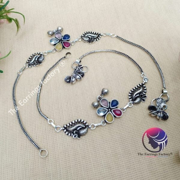 Trending Oxidized Stone Anklet